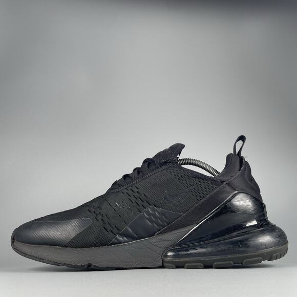 Nike Air Max 270 Men’s Size 12 Triple Black Running Sneakers Athletic Shoes GUC - Picture 7 of 9